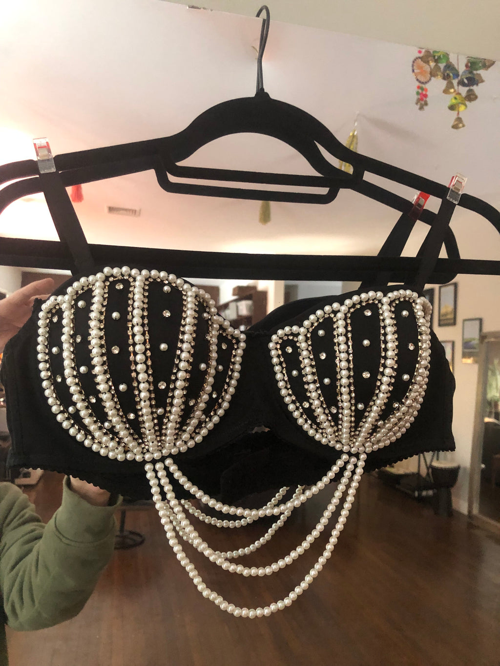 Dance Bra - Black & White, Mermaid Style