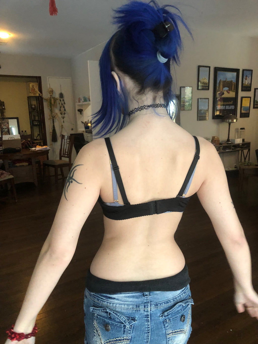 Dance Bra - Black & White, Mermaid Style