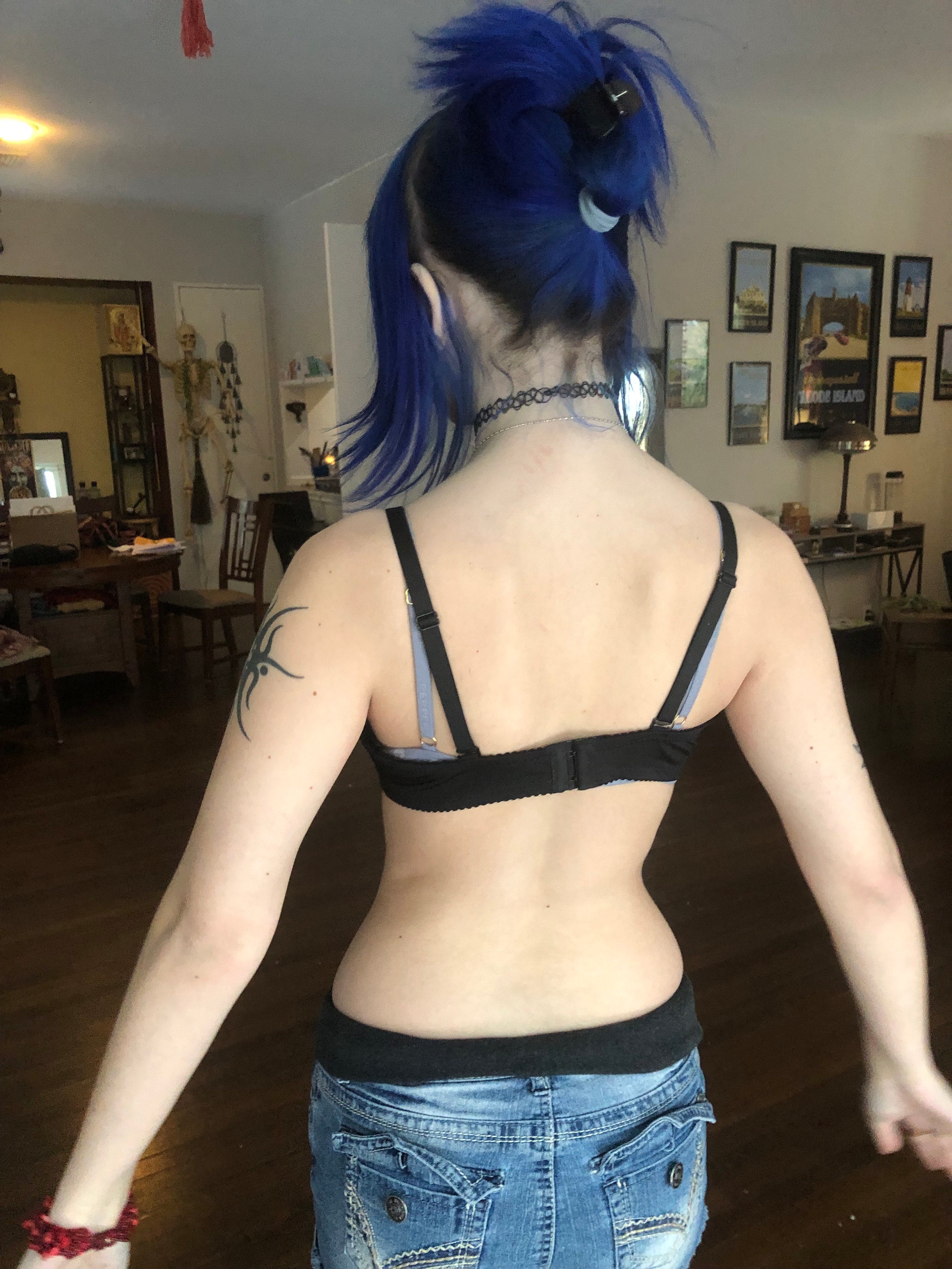 Dance Bra - Black & White, Mermaid Style